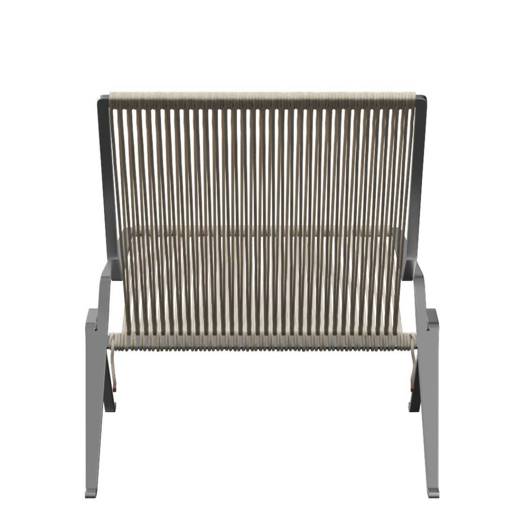 FRITZ HANSEN（フリッツハンセン）/PK25/ラウンジチェア/ナイロン芯入り麻ひも / ナチュラル/ スプリングスチール, クローム仕上げ - マット【納期】ご注文後確認