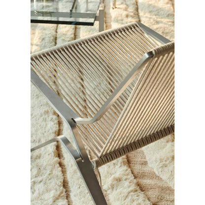 FRITZ HANSEN（フリッツハンセン）/PK25/ラウンジチェア/ナイロン芯入り麻ひも / ナチュラル/ スプリングスチール, クローム仕上げ - マット【納期】ご注文後確認