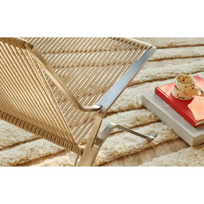 FRITZ HANSEN（フリッツハンセン）/PK25/ラウンジチェア/ナイロン芯入り麻ひも / ナチュラル/ スプリングスチール, クローム仕上げ - マット【納期】ご注文後確認
