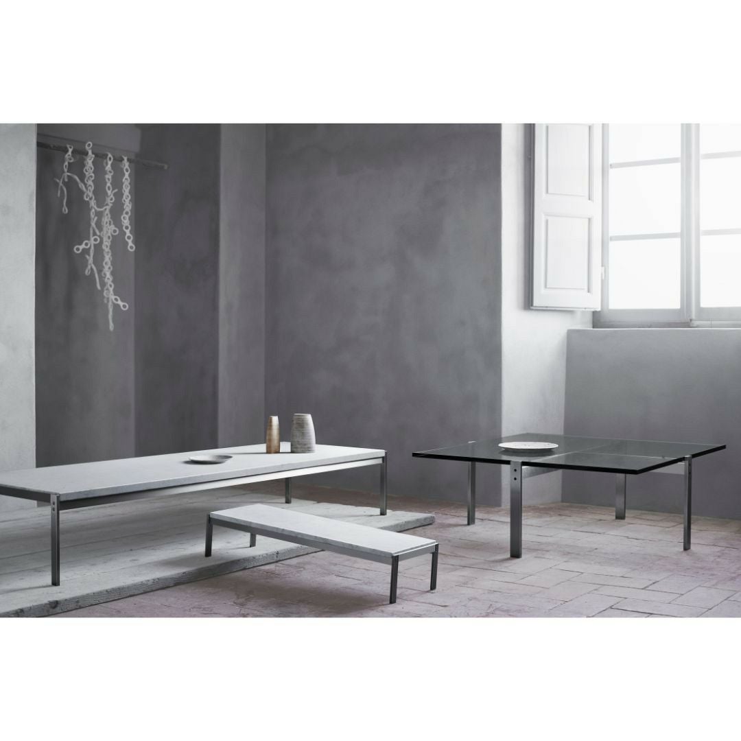 FRITZ HANSEN（フリッツハンセン）/PK65/コーヒーテーブル/ガラス / フロート/スプリングスチール, サテン仕上げ - マット【納期】ご注文後確認