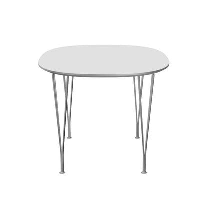 FRITZ HANSEN（フリッツハンセン）/Super Elliptical table/スーパー楕円テーブル/B611/Fenixラミネート/ホワイト/w1350/アルミニウム / サテン仕上げ - マット/仕上げスチール, クローム仕上げ - ハイグロス【納期】ご注文後確認