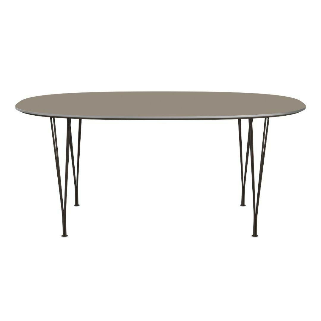 FRITZ HANSEN（フリッツハンセン）/Super Elliptical table/スーパー楕円テーブル/B616/Fenixラミネート / ブラウンオッタワ/w1700/アルミニウム / サテン仕上げ - マット/粉体塗装仕上げスチール / ブラウンブロンズ【納期】ご注文後確認