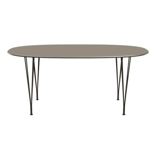 FRITZ HANSEN（フリッツハンセン）/Super Elliptical table/スーパー楕円テーブル/B616/Fenixラミネート / ブラウンオッタワ/w1700/アルミニウム / サテン仕上げ - マット/粉体塗装仕上げスチール / ブラウンブロンズ【納期】ご注文後確認