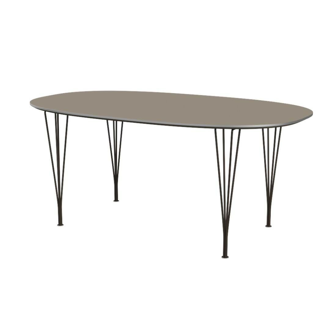 FRITZ HANSEN（フリッツハンセン）/Super Elliptical table/スーパー楕円テーブル/B616/Fenixラミネート / ブラウンオッタワ/w1700/アルミニウム / サテン仕上げ - マット/粉体塗装仕上げスチール / ブラウンブロンズ【納期】ご注文後確認