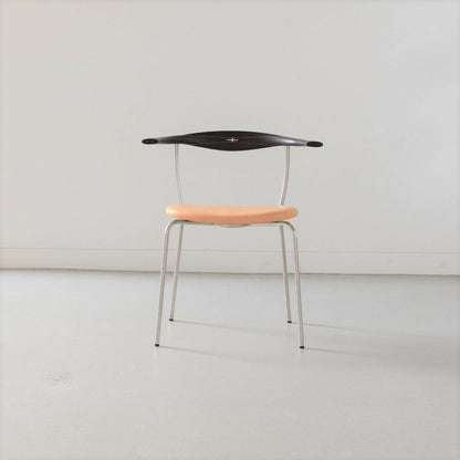 【店頭在庫品】PP Mobler（PPモブラー）/PP701/ミニマルチェア/ウェンジ材/オイル仕上げ/アニリンレザー/スタンダードレザー　ナチュラル