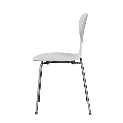 FRITZ HANSEN（フリッツハンセン）/アリンコチェア/3101/カラードアッシュ / アッシュ, ホワイト (105)/Steel / 仕上げスチール, クローム仕上げ - ハイグロス シートの高さ: 43 cm/SH43㎝