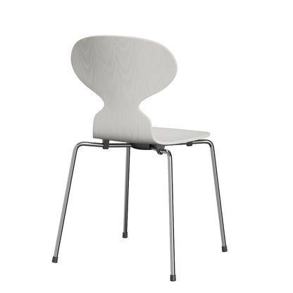 FRITZ HANSEN（フリッツハンセン）/アリンコチェア/3101/カラードアッシュ / アッシュ, ホワイト (105)/Steel / 仕上げスチール, クローム仕上げ - ハイグロス シートの高さ: 43 cm/SH43㎝