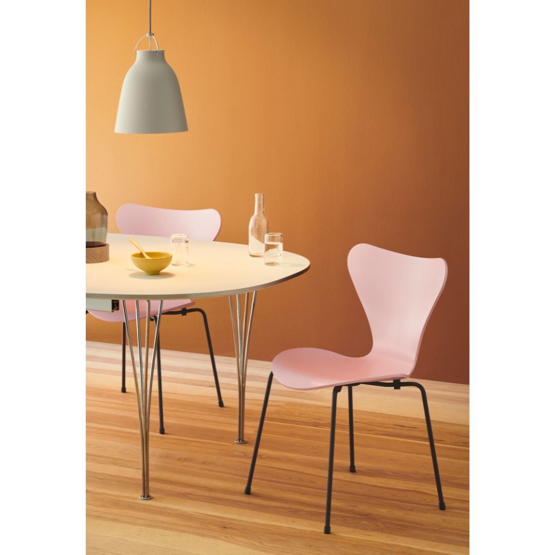 FRITZ HANSEN（フリッツハンセン）/セブンチェア/3107/カラードアッシュ / アッシュ, ホワイト (105)/Steel / 仕上げスチール, クローム仕上げ - ハイグロス