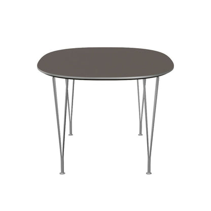 FRITZ HANSEN（フリッツハンセン）/Superellipse(スーパー楕円テーブル)/B612/Fenixラミネート / グレー/Steel / 仕上げスチール, クローム仕上げ - ハイグロス