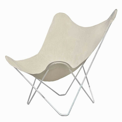 CUERO（クエロ）/BKF CHAIR/BUTTERFLY CHAIR/SUNBRELLA FABRIC WHITE/Outdoor Frame【納期】約3～4週間（メーカー欠品時を除く）