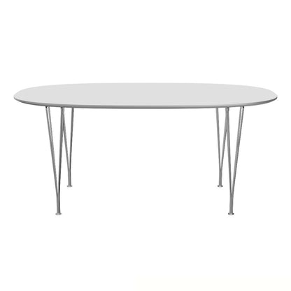 FRITZ HANSEN（フリッツハンセン）/Super Elliptical table/スーパー楕円テーブル/B616/Fenixラミネート / ホワイト/w1700/Steel / 仕上げスチール/クローム仕上げ - ハイグロス【納期】約3～4週間（メーカー欠品時を除く）