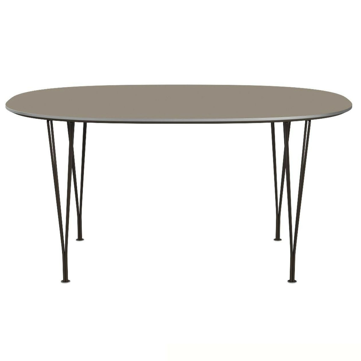 FRITZ HANSEN（フリッツハンセン）/Super Elliptical table/スーパー楕円テーブル/B612/Fenixラミネート/ブラウンオッタワ/w1500/Steel / 仕上げスチール/ブラウンブロンズ粉体塗装【納期】約3～4週間（メーカー欠品時を除く）
