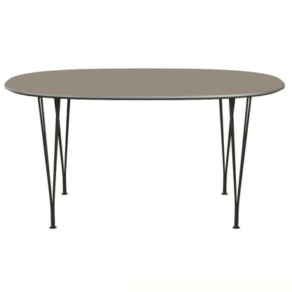 FRITZ HANSEN（フリッツハンセン）/Super Elliptical table/スーパー楕円テーブル/B612/Fenixラミネート/ブラウンオッタワ/w1500/Steel / 仕上げスチール/ブラウンブロンズ粉体塗装【納期】約3～4週間（メーカー欠品時を除く）