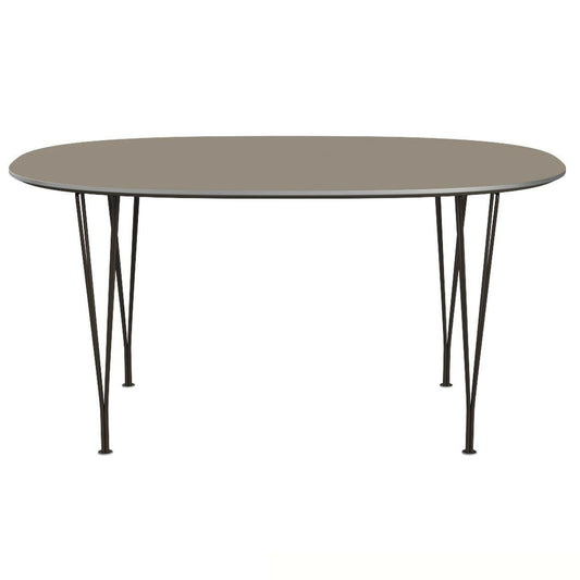 FRITZ HANSEN（フリッツハンセン）/Super Elliptical table/スーパー楕円テーブル/B612/Fenixラミネート/ブラウンオッタワ/w1500/Steel / 仕上げスチール/ブラウンブロンズ粉体塗装【納期】約3～4週間（メーカー欠品時を除く）