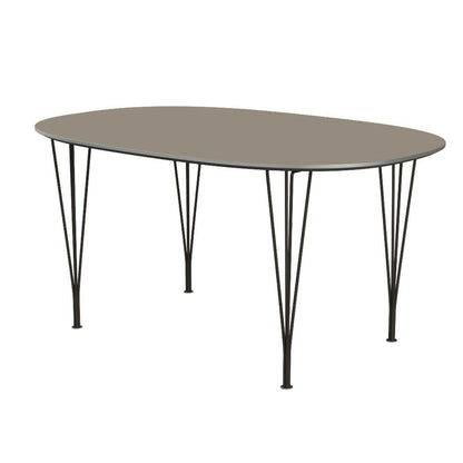 FRITZ HANSEN（フリッツハンセン）/Super Elliptical table/スーパー楕円テーブル/B612/Fenixラミネート/ブラウンオッタワ/w1500/Steel / 仕上げスチール/ブラウンブロンズ粉体塗装【納期】約3～4週間（メーカー欠品時を除く）
