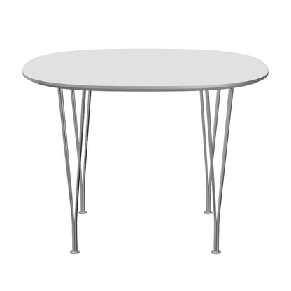 FRITZ HANSEN（フリッツハンセン）/Super Round table/スーパー円テーブル/B603/Fenixラミネート / ホワイト/1000×1000/Steel / 仕上げスチール/クローム仕上げ - ハイグロス【納期】約3～4週間（メーカー欠品時を除く）