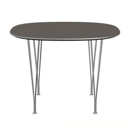 FRITZ HANSEN（フリッツハンセン）/Super Round table/スーパー円テーブル/B603/Fenixラミネート /グレー/1000×1000/Steel / 仕上げスチール/クローム仕上げ - ハイグロス【納期】約3～4週間（メーカー欠品時を除く）