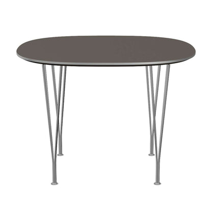 FRITZ HANSEN（フリッツハンセン）/Super Round table/スーパー円テーブル/B603/Fenixラミネート /グレー/1000×1000/Steel / 仕上げスチール/クローム仕上げ - ハイグロス【納期】約3～4週間（メーカー欠品時を除く）