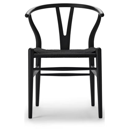 【カールハンセン別注Kvadratクッションプレゼント】CARL HANSEN & SON（カールハンセン&サン）/CH24/Yチェア（ワイチェア）/ビーチ材/ソープ仕上げ/ブラックペーパーコード/SH45【納期】ご注文後確認 傷防止フェルト付