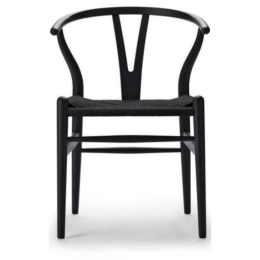 【カールハンセン別注Kvadratクッションプレゼント】CARL HANSEN & SON（カールハンセン&サン）/CH24/Yチェア（ワイチェア）/ビーチ材/ソープ仕上げ/ブラックペーパーコード/SH43【納期】ご注文後確認 傷防止フェルト付