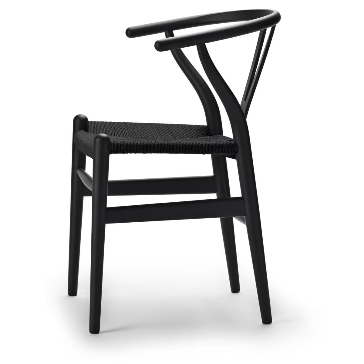 【カールハンセン別注Kvadratクッションプレゼント】CARL HANSEN & SON（カールハンセン&サン）/CH24/Yチェア（ワイチェア）/ビーチ材/SOFT BLACK仕上げ/ブラックペーパーコード/SH43【納期】ご注文後確認