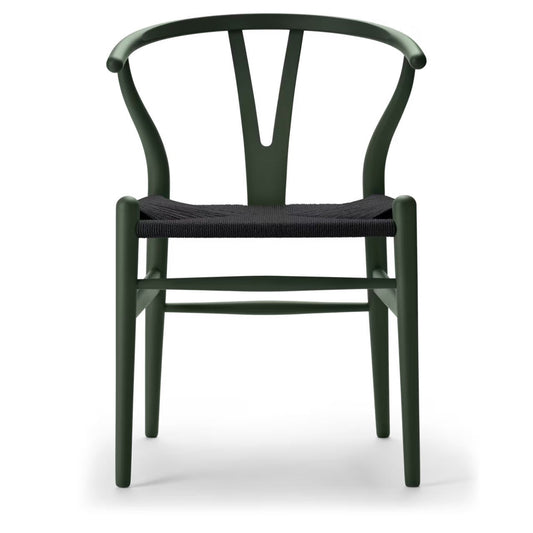 【カールハンセン別注Kvadratクッションプレゼント】CARL HANSEN & SON（カールハンセン&サン）/CH24/Yチェア（ワイチェア）/ビーチ材/SOFT GREEN仕上げ/ブラックペーパーコード/SH45【納期】ご注文後確認