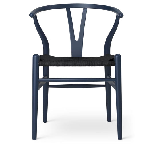 【カールハンセン別注Kvadratクッションプレゼント】CARL HANSEN & SON（カールハンセン&サン）/CH24/Yチェア（ワイチェア）/ビーチ材/SOFT BLUE仕上げ/ブラックペーパーコード/SH45【納期】ご注文後確認