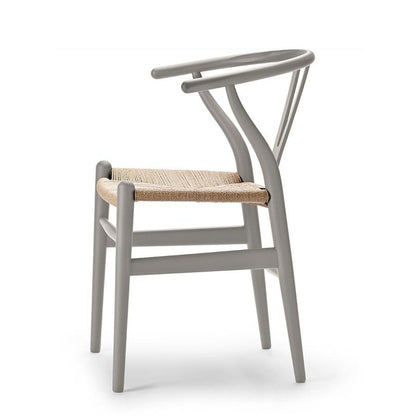 【カールハンセン別注Kvadratクッションプレゼント】CARL HANSEN & SON（カールハンセン&サン）/CH24/Yチェア（ワイチェア）/ビーチ材/SOFT SILVER GRAY仕上げ/ナチュラルペーパーコード/SH45【納期】ご注文後確認