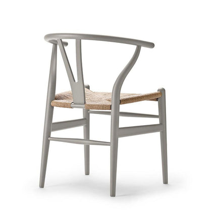 【カールハンセン別注Kvadratクッションプレゼント】CARL HANSEN & SON（カールハンセン&サン）/CH24/Yチェア（ワイチェア）/ビーチ材/SOFT SILVER GRAY仕上げ/ナチュラルペーパーコード/SH45【納期】ご注文後確認