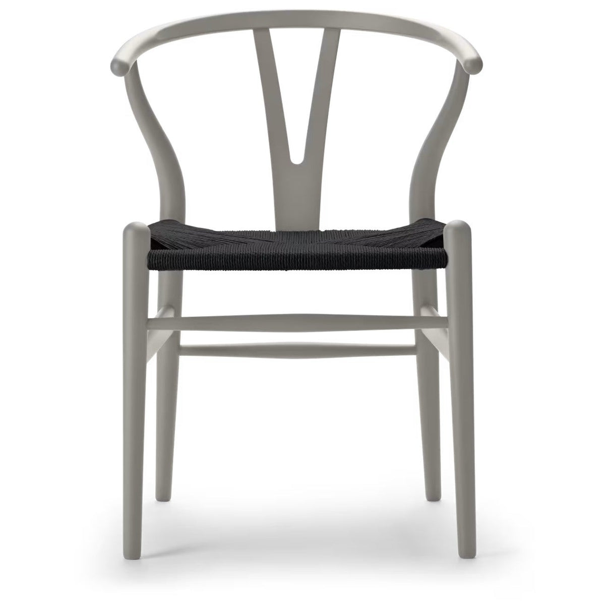 【カールハンセン別注Kvadratクッションプレゼント】CARL HANSEN & SON（カールハンセン&サン）/CH24/Yチェア（ワイチェア）/ビーチ材/SOFT SILVER GRAY仕上げ/ブラックペーパーコード/SH43【納期】ご注文後確認