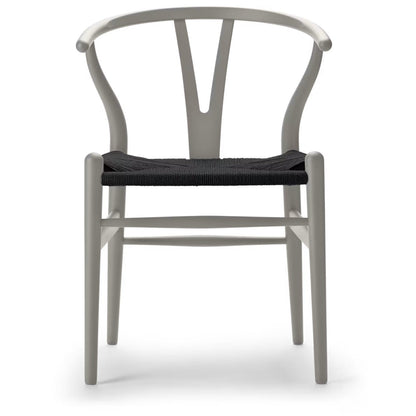 【カールハンセン別注Kvadratクッションプレゼント】CARL HANSEN & SON（カールハンセン&サン）/CH24/Yチェア（ワイチェア）/ビーチ材/SOFT SILVER GRAY仕上げ/ブラックペーパーコード/SH43【納期】ご注文後確認