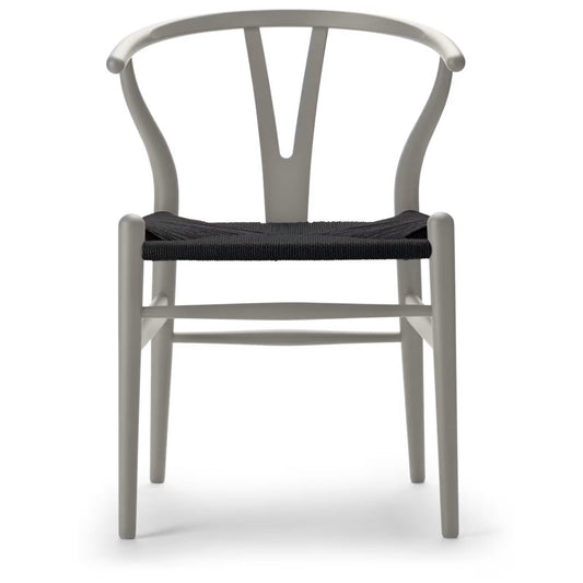 【カールハンセン別注Kvadratクッションプレゼント】CARL HANSEN & SON（カールハンセン&サン）/CH24/Yチェア（ワイチェア）/ビーチ材/SOFT SILVER GRAY仕上げ/ブラックペーパーコード/SH43【納期】ご注文後確認