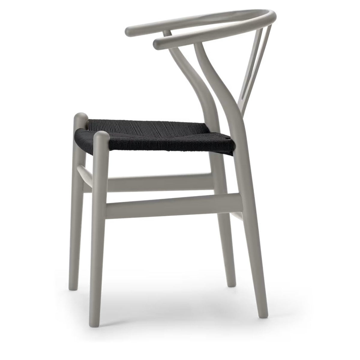 【カールハンセン別注Kvadratクッションプレゼント】CARL HANSEN & SON（カールハンセン&サン）/CH24/Yチェア（ワイチェア）/ビーチ材/SOFT SILVER GRAY仕上げ/ブラックペーパーコード/SH43【納期】ご注文後確認