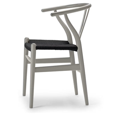 【カールハンセン別注Kvadratクッションプレゼント】CARL HANSEN & SON（カールハンセン&サン）/CH24/Yチェア（ワイチェア）/ビーチ材/SOFT SILVER GRAY仕上げ/ブラックペーパーコード/SH43【納期】ご注文後確認