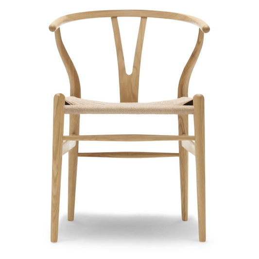 【カールハンセン別注Kvadratクッションプレゼント】CARL HANSEN & SON（カールハンセン&サン）/CH24/Yチェア（ワイチェア）/オーク材/クリアラッカー仕上げ/ナチュラルペーパーコード/SH43【納期】ご注文後確認 傷防止フェルト付