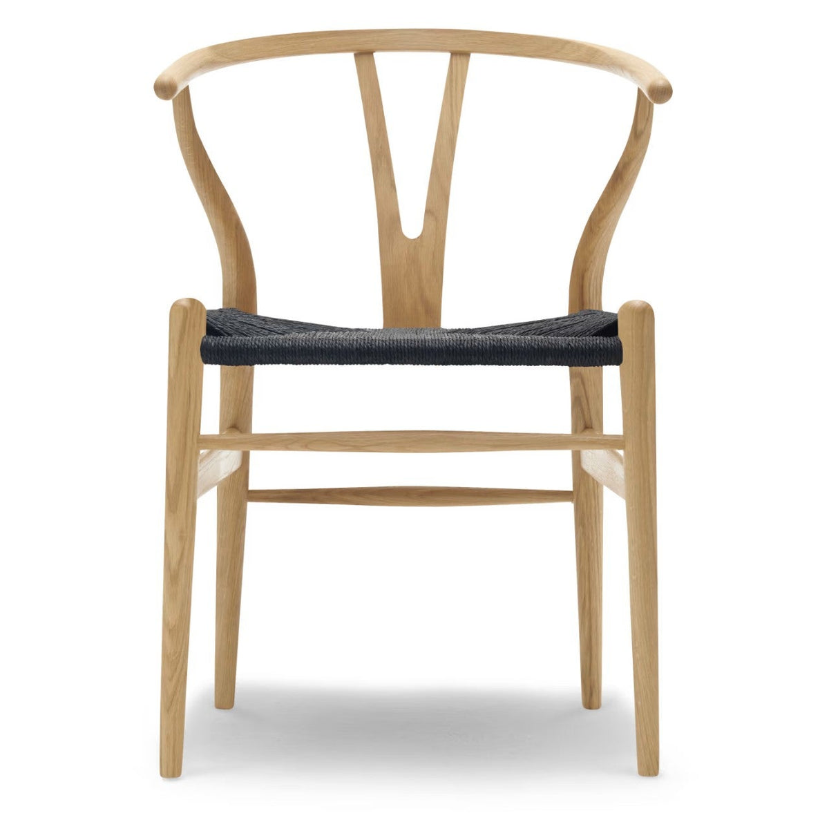 【カールハンセン別注Kvadratクッションプレゼント】CARL HANSEN & SON（カールハンセン&サン）/CH24/Yチェア（ワイチェア）/オーク材/クリアラッカー仕上げ/ブラックペーパーコード/SH45【納期】ご注文後確認 傷防止フェルト付