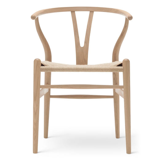 【カールハンセン別注Kvadratクッションプレゼント】CARL HANSEN & SON（カールハンセン&サン）/CH24/Yチェア（ワイチェア）/オーク材/ホワイトオイル仕上げ/ナチュラルペーパーコード/SH45【納期】ご注文後確認 傷防止フェルト付