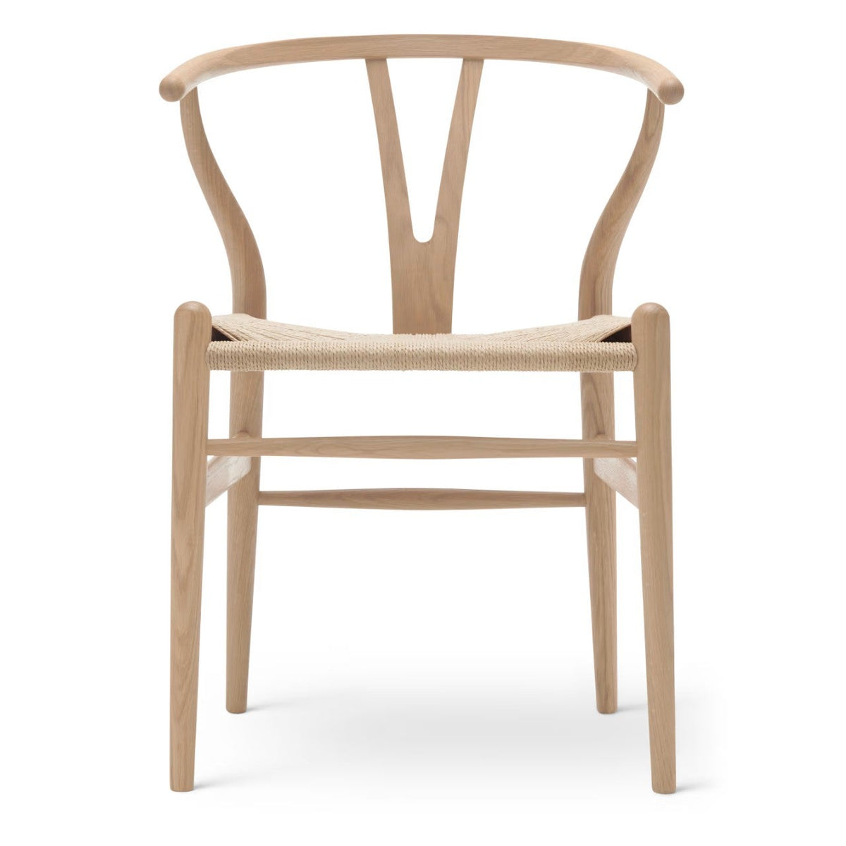 【カールハンセン別注Kvadratクッションプレゼント】CARL HANSEN & SON（カールハンセン&サン）/CH24/Yチェア（ワイチェア）/オーク材/ホワイトオイル仕上げ/ナチュラルペーパーコード/SH43【納期】ご注文後確認 傷防止フェルト付