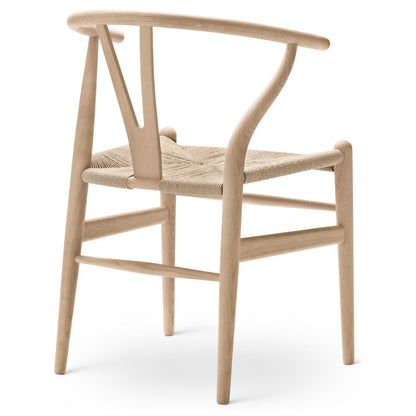 【カールハンセン別注Kvadratクッションプレゼント】CARL HANSEN & SON（カールハンセン&サン）/CH24/Yチェア（ワイチェア）/オーク材/ホワイトオイル仕上げ/ナチュラルペーパーコード/SH43【納期】ご注文後確認 傷防止フェルト付