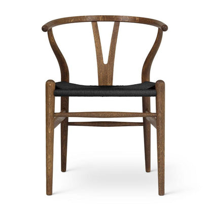 【カールハンセン別注Kvadratクッションプレゼント】CARL HANSEN & SON（カールハンセン&サン）/CH24/Yチェア（ワイチェア）/オーク材/スモークドオイル仕上げ/ブラックペーパーコード/SH45【納期】ご注文後確認 傷防止フェルト付