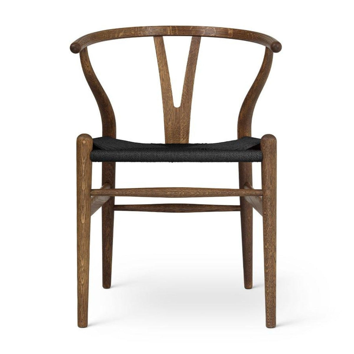 【カールハンセン別注Kvadratクッションプレゼント】CARL HANSEN & SON（カールハンセン&サン）/CH24/Yチェア（ワイチェア）/オーク材/スモークドオイル仕上げ/ブラックペーパーコード/SH43【納期】ご注文後確認 傷防止フェルト付