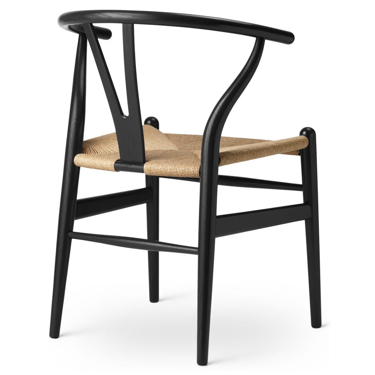 【カールハンセン別注Kvadratクッションプレゼント】CARL HANSEN & SON（カールハンセン&サン）/CH24/Yチェア（ワイチェア）/アッシュ材/BLACK塗装仕上げ/ナチュラルペーパーコード/SH45【納期】ご注文後確認 傷防止フェルト付