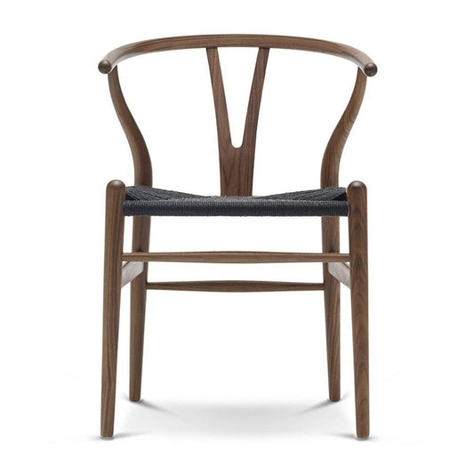 【カールハンセン別注Kvadratクッションプレゼント】CARL HANSEN & SON（カールハンセン&サン）/CH24/Yチェア（ワイチェア）/ウォールナット材/オイル仕上げ/ブラックペーパーコード/SH43【納期】ご注文後確認 傷防止フェルト付