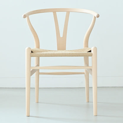 【カールハンセン別注Kvadratクッションプレゼント】CARL HANSEN & SON（カールハンセン&サン）/CH24/Yチェア（ワイチェア）/ビーチ材/ソープ仕上げ/ナチュラルペーパーコード/SH45/【シリアルNo.1773596】/【実物画像】 傷防止フェルト付