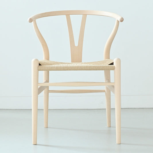 【カールハンセン別注Kvadratクッションプレゼント】CARL HANSEN & SON（カールハンセン&サン）/CH24/Yチェア（ワイチェア）/ビーチ材/ソープ仕上げ/ナチュラルペーパーコード/SH45/【シリアルNo.1773596】/【実物画像】 傷防止フェルト付