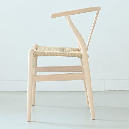 【カールハンセン別注Kvadratクッションプレゼント】CARL HANSEN & SON（カールハンセン&サン）/CH24/Yチェア（ワイチェア）/ビーチ材/ソープ仕上げ/ナチュラルペーパーコード/SH45/【シリアルNo.1773596】/【実物画像】 傷防止フェルト付