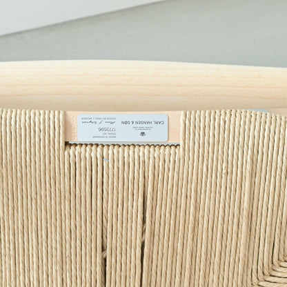 【カールハンセン別注Kvadratクッションプレゼント】CARL HANSEN & SON（カールハンセン&サン）/CH24/Yチェア（ワイチェア）/ビーチ材/ソープ仕上げ/ナチュラルペーパーコード/SH45/【シリアルNo.1773596】/【実物画像】 傷防止フェルト付