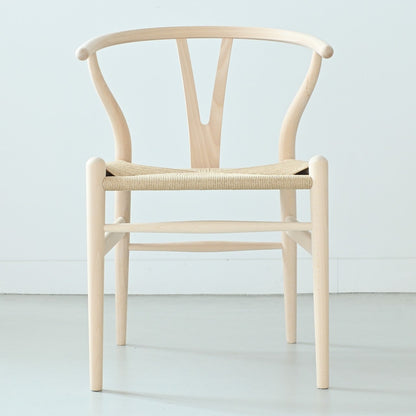 【カールハンセン別注Kvadratクッションプレゼント】CARL HANSEN & SON（カールハンセン&サン）/CH24/Yチェア（ワイチェア）/ビーチ材/ソープ仕上げ/ナチュラルペーパーコード/SH45/【シリアルNo.1773616】/【実物画像】 傷防止フェルト付
