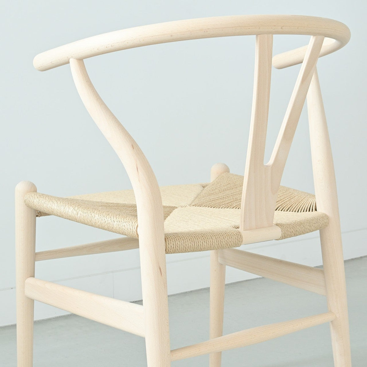 【カールハンセン別注Kvadratクッションプレゼント】CARL HANSEN & SON（カールハンセン&サン）/CH24/Yチェア（ワイチェア）/ビーチ材/ソープ仕上げ/ナチュラルペーパーコード/SH45/【シリアルNo.1773616】/【実物画像】 傷防止フェルト付
