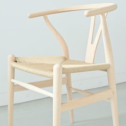 【カールハンセン別注Kvadratクッションプレゼント】CARL HANSEN & SON（カールハンセン&サン）/CH24/Yチェア（ワイチェア）/ビーチ材/ソープ仕上げ/ナチュラルペーパーコード/SH45/【シリアルNo.1773616】/【実物画像】 傷防止フェルト付